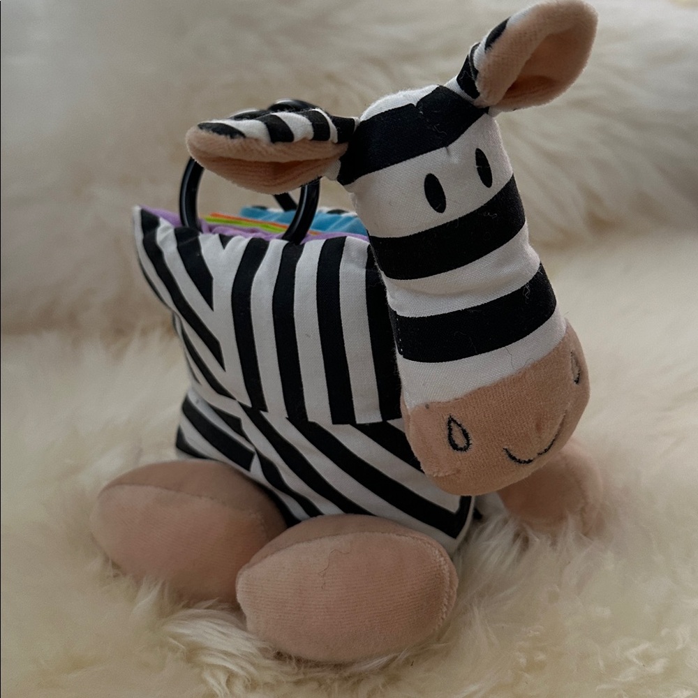 Jellycat baby Jellykitten Striped white black Zebra Plush Toy book jelly cat